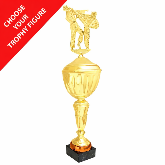  METAL FIGURE TROPHY WITH COPPER BASE  - AVAILABLE IN 4 SIZES
