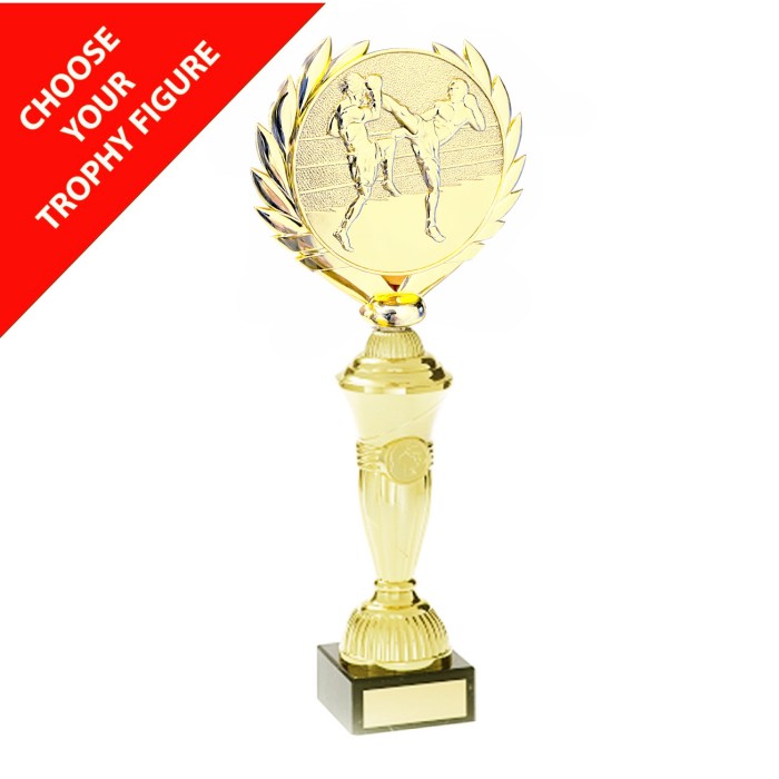  METAL CAST CENTRE TROPHY WITH MARBLE BASE  - AVAILABLE IN 4 SIZES
