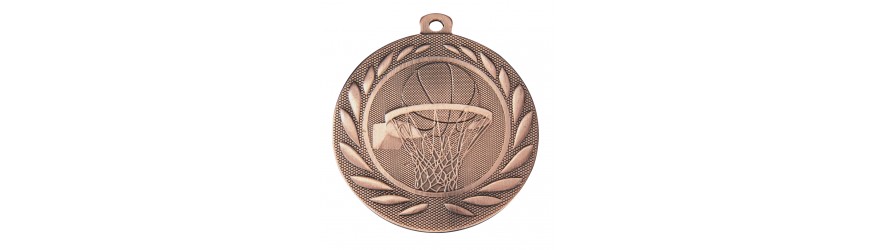 SILVER 50MM BUDGET BASKETBALL MEDAL 
