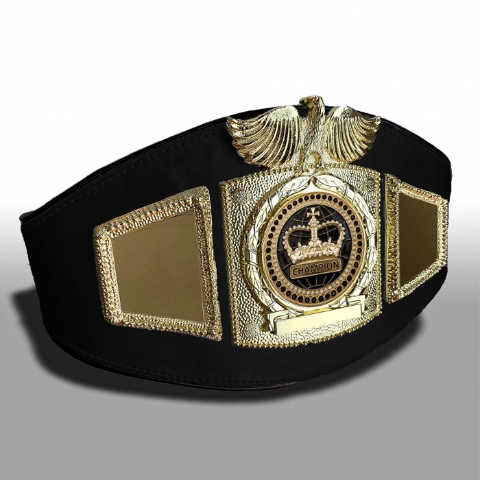PLTEAGLE BLACK CHAMPION CROWN CHAMPIONSHIP BELT - PLTEAGLE/G/BLKGEM