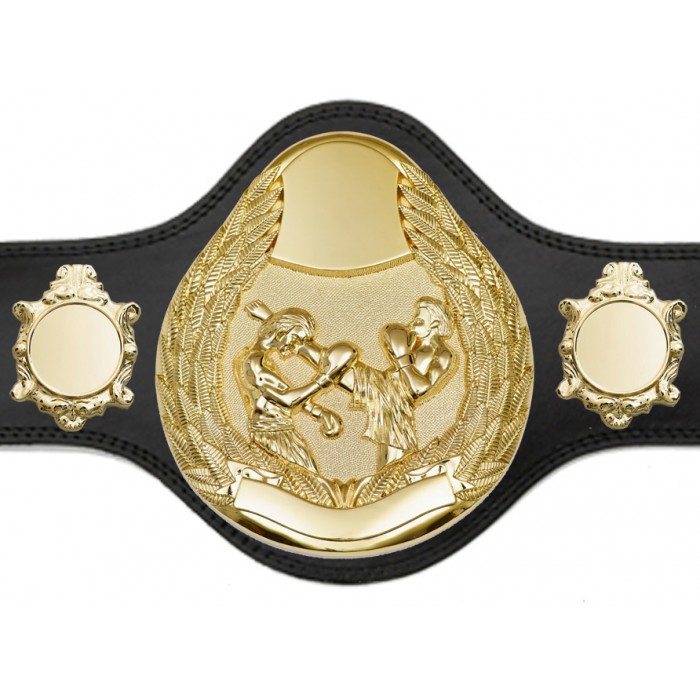 Black Title Boxing World Champion Authentic Detailed Leather Novelty Mini Belt 