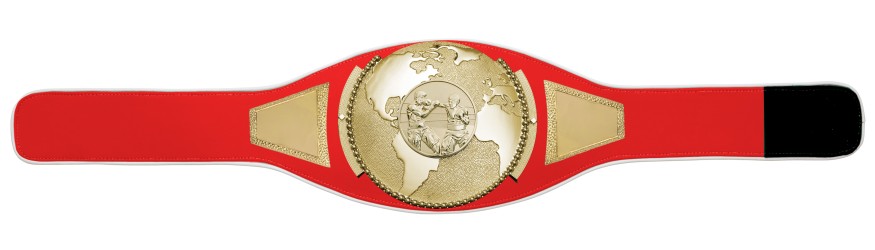BOXING CHAMPIONSHIP BELT PROGLOBE/G/BOXG - AVAILABLE IN 6+ COLOURS