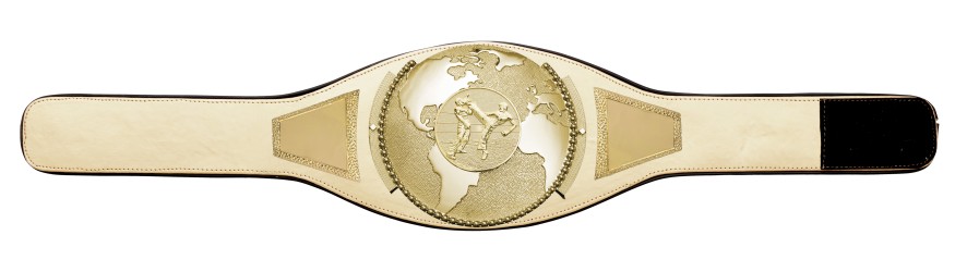 KICKBOXING CHAMPIONSHIP BELT PROGLOBE/G/KBOG - AVAILABLE IN 6+ COLOURS
