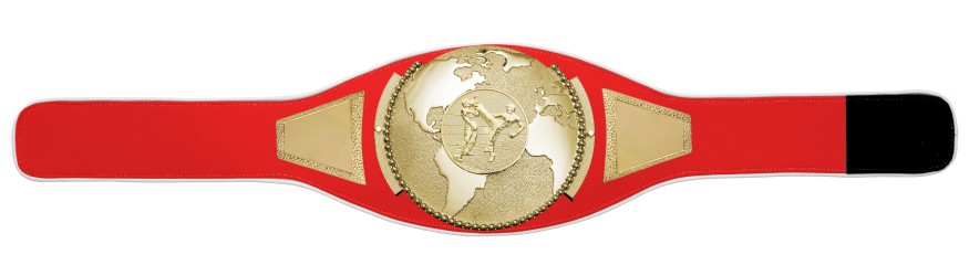 KICKBOXING CHAMPIONSHIP BELT PROGLOBE/G/KBOG - AVAILABLE IN 6+ COLOURS