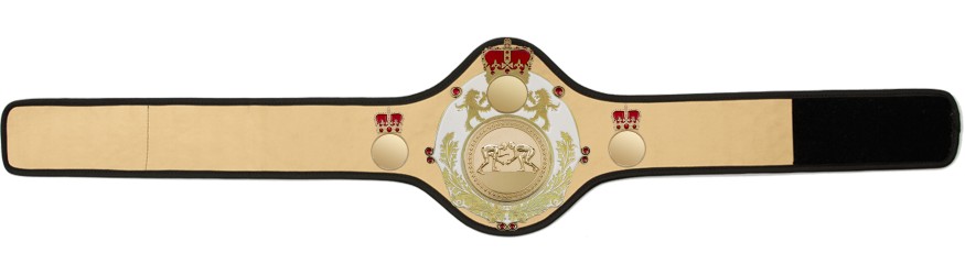 QUEENSBURY PRO LEATHER GRAPPLING CHAMPIONSHIP BELT -QUEEN/B/G/GRAPG-10+ COLOURS
