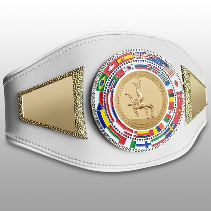 WRESTLING CHAMPIONSHIP BELT-PROFLAG2/FLAG/G/WRESTG -  VARIETY OF LEATHER COLOURS AVAILABLE