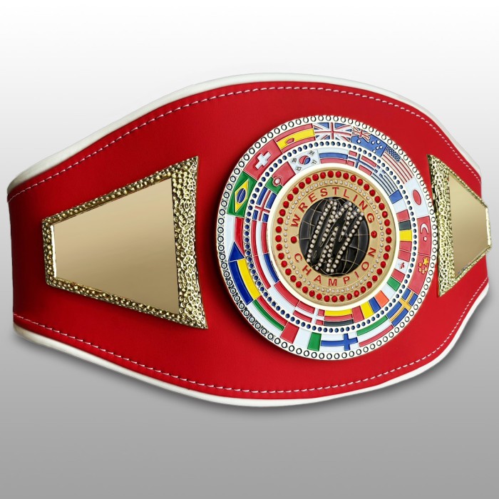 WRESTLING CHAMPIONSHIP BELT PROFLAG2/FLAG/G/WRESTGEM - VARIETY OF LEATHER COLOURS AVAILABLE