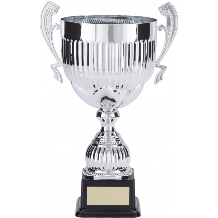 LARGE SILVER METAL HANDLED TROPHY CUP AVAILABLE IN 3 SIZES