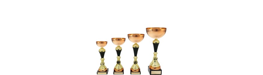COPPER METAL CUP AND BLACK RISER AVAILABLE IN 4 SIZES COPPER METAL CUP AND BLACK RISER AVAILABLE IN 4 SIZES