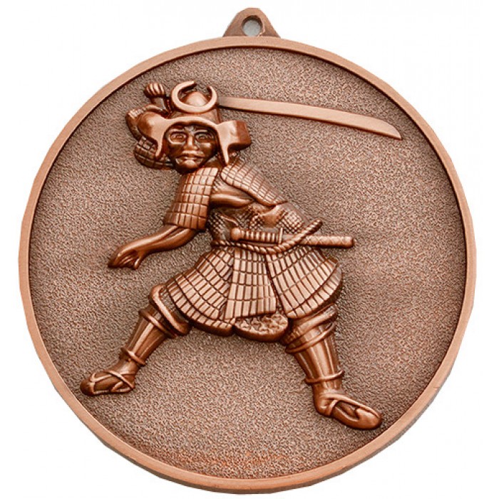 70MM X 6MM THICK BRONZE KARATE MEDAL
