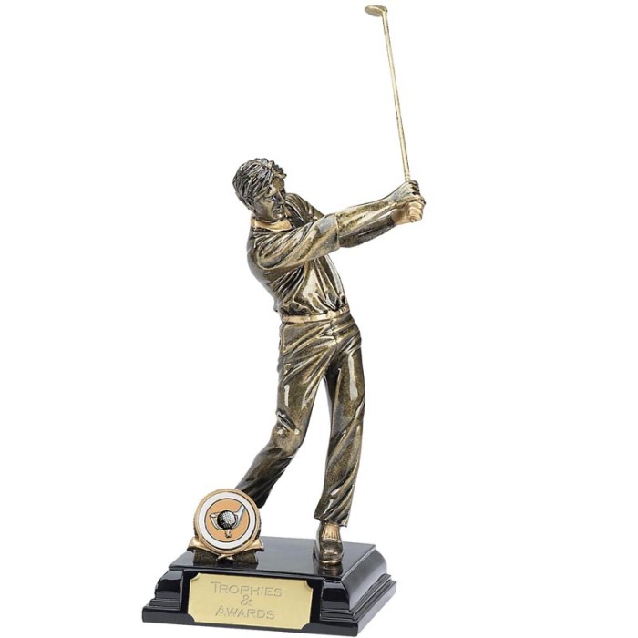 GOLF FIGURE RESIN TROPHY - 8.5'' GOLF FIGURE RESIN TROPHY - 8.5''