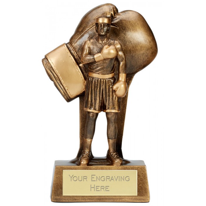BOXING FIGURE RESIN TROPHY - SOUL BOXING - 3 SIZES STARTING FROM 6.25''
