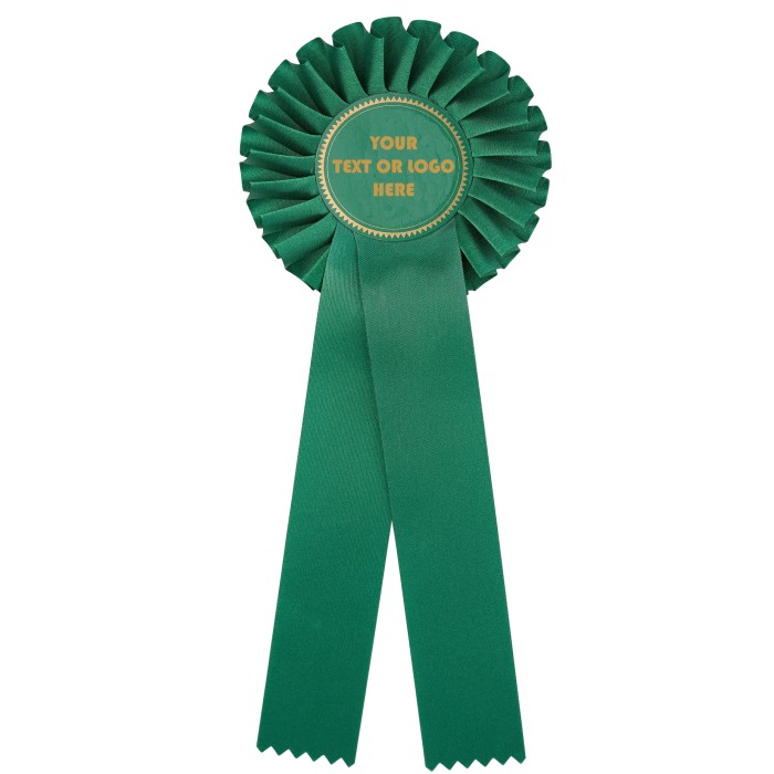 LARGE 2 TIER GREEN ROSETTE 