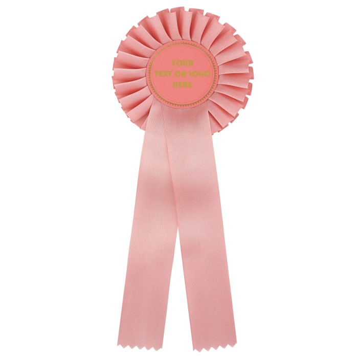 LARGE 2 TIER PINK ROSETTE 