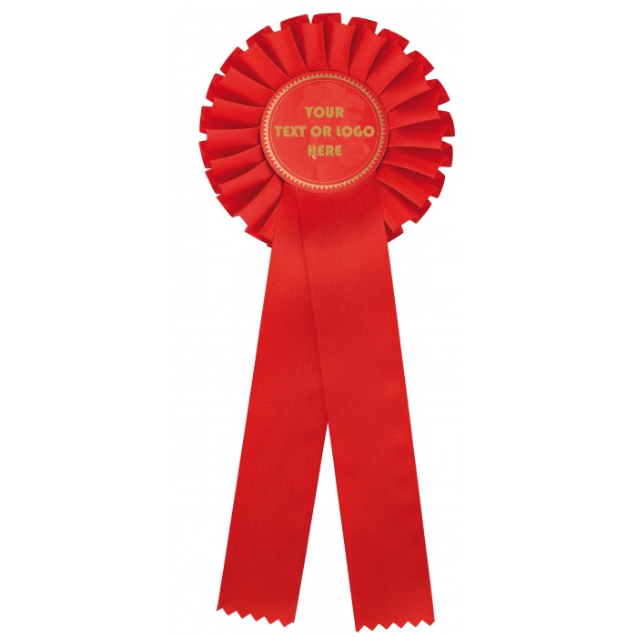 LARGE 2 TIER RED ROSETTE 
