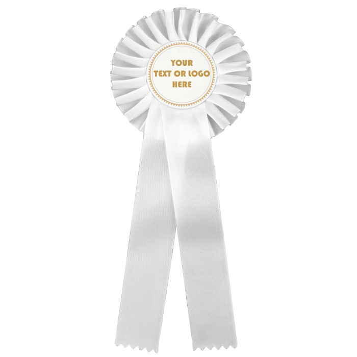 LARGE 2 TIER WHITE ROSETTE 